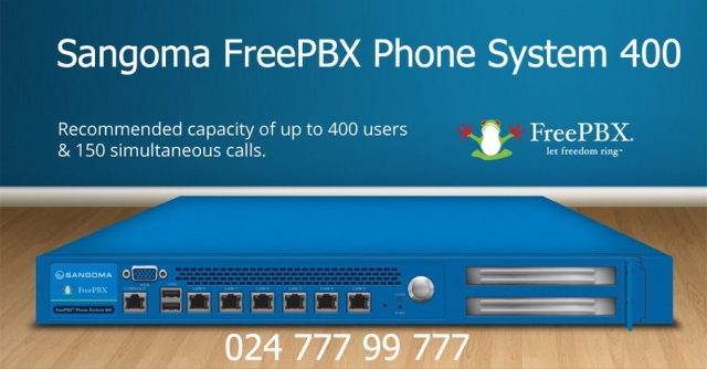 Giải pháp truyền thông kinh doanh Sangoma FreePBX 400 cũng có tích hợp đơn giản và liền mạch với phạm vi điện thoại IP
