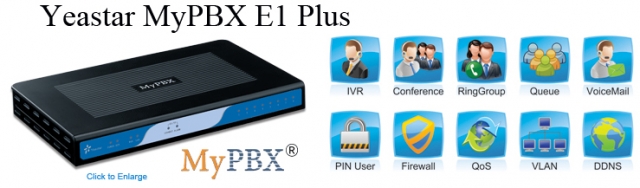 Tổng đài điện thoại MyPBX E1 Plus
