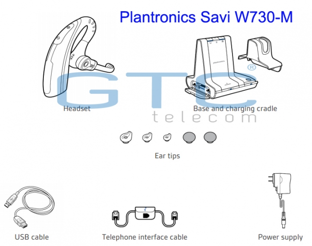 Tai nghe điện thoại viên Plantronics Savi W730-M