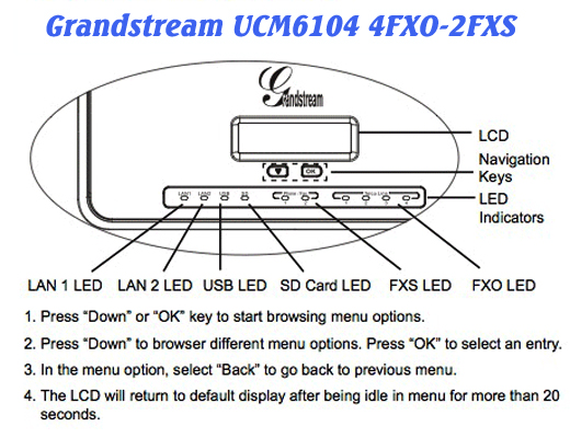 Cách lắp đặt tổng đài IP Grandstream UCM6104-4FXO-2FXS
